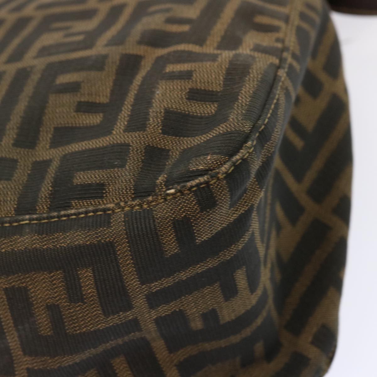 FENDI Zucca Canvas Mamma Baguette Shoulder Bag Brown bs13764