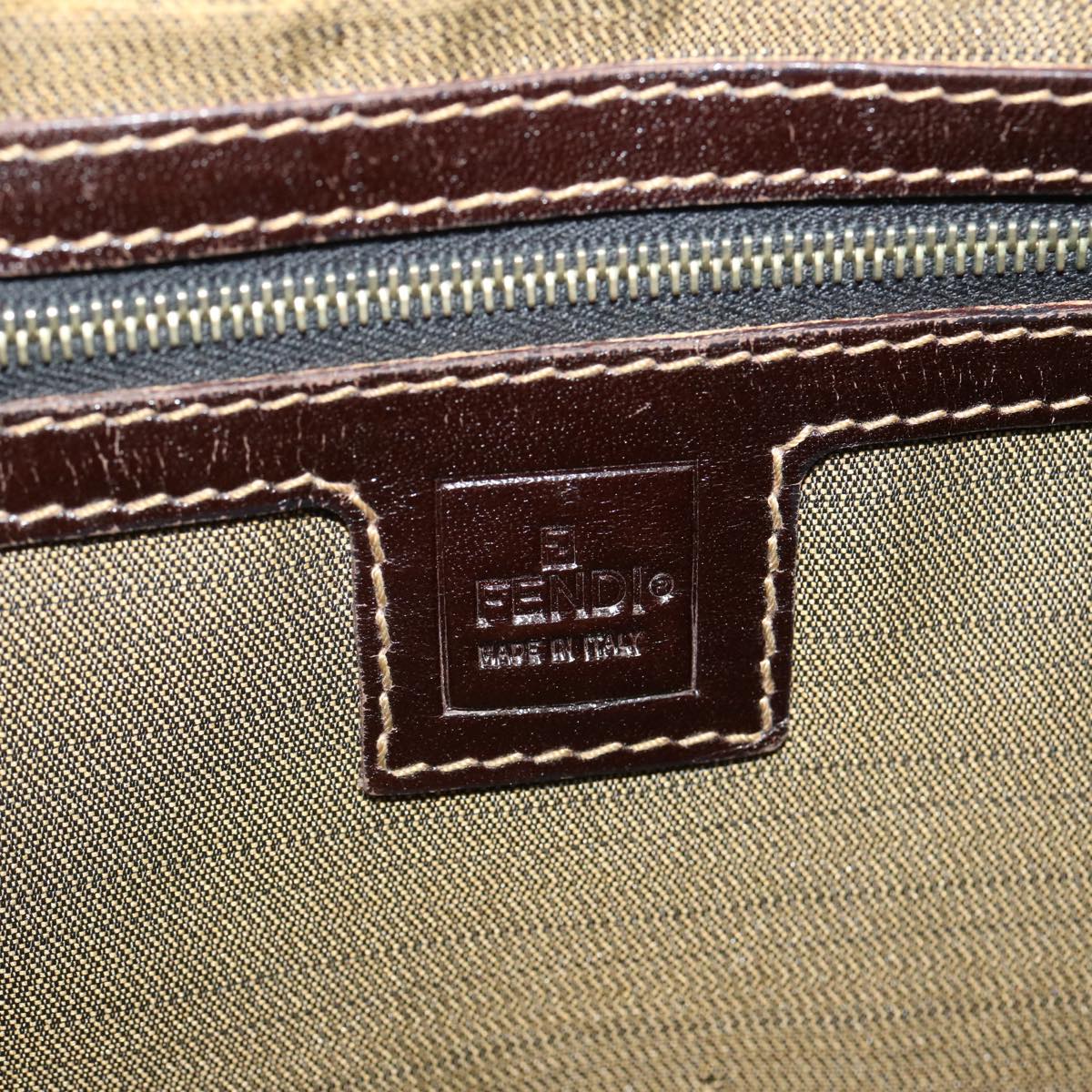 FENDI Zucca Canvas Mamma Baguette Shoulder Bag Brown bs13764