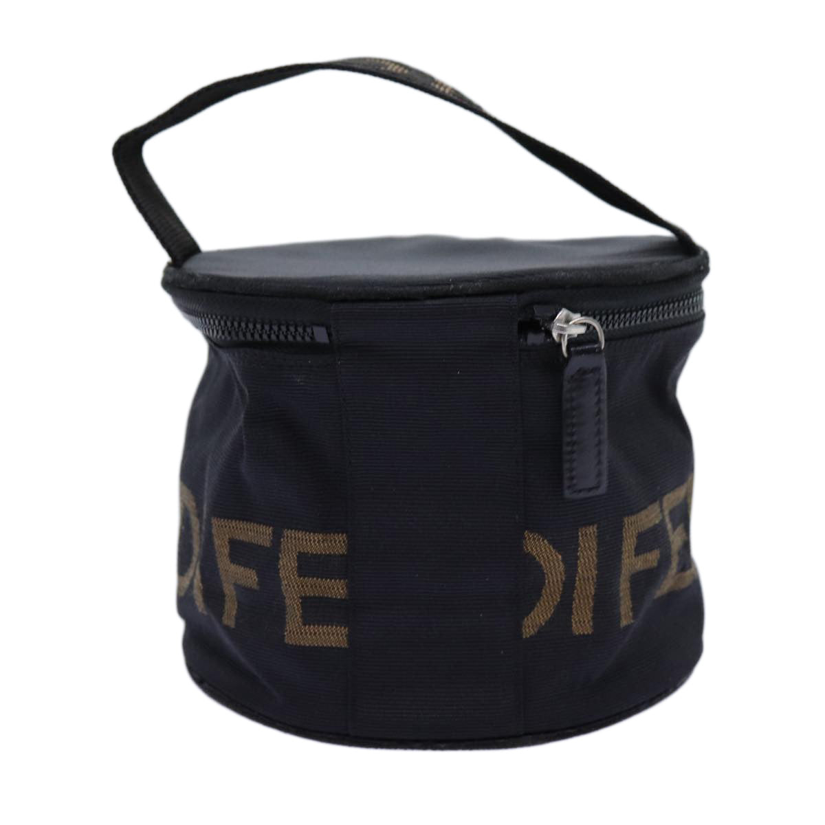 FENDI Vanity Pouch Nylon Black Brown bs13785