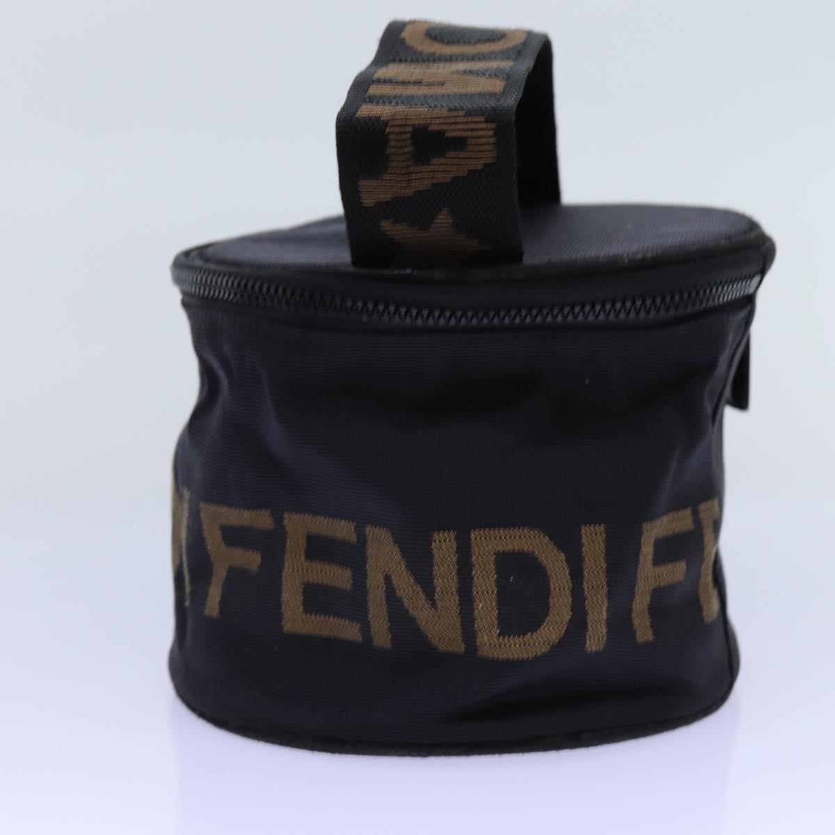 FENDI Vanity Pouch Nylon Black Brown bs13785