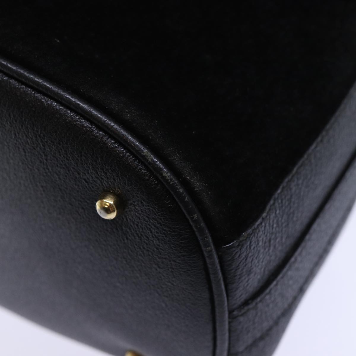 GUCCI Bamboo Hand Bag Suede 2way Black 001 2865 1657 bs13831
