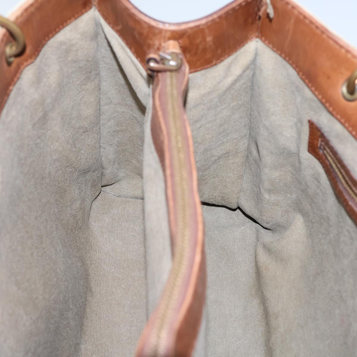 GUCCI Bamboo Hand Bag Canvas Beige 109138 bs13846
