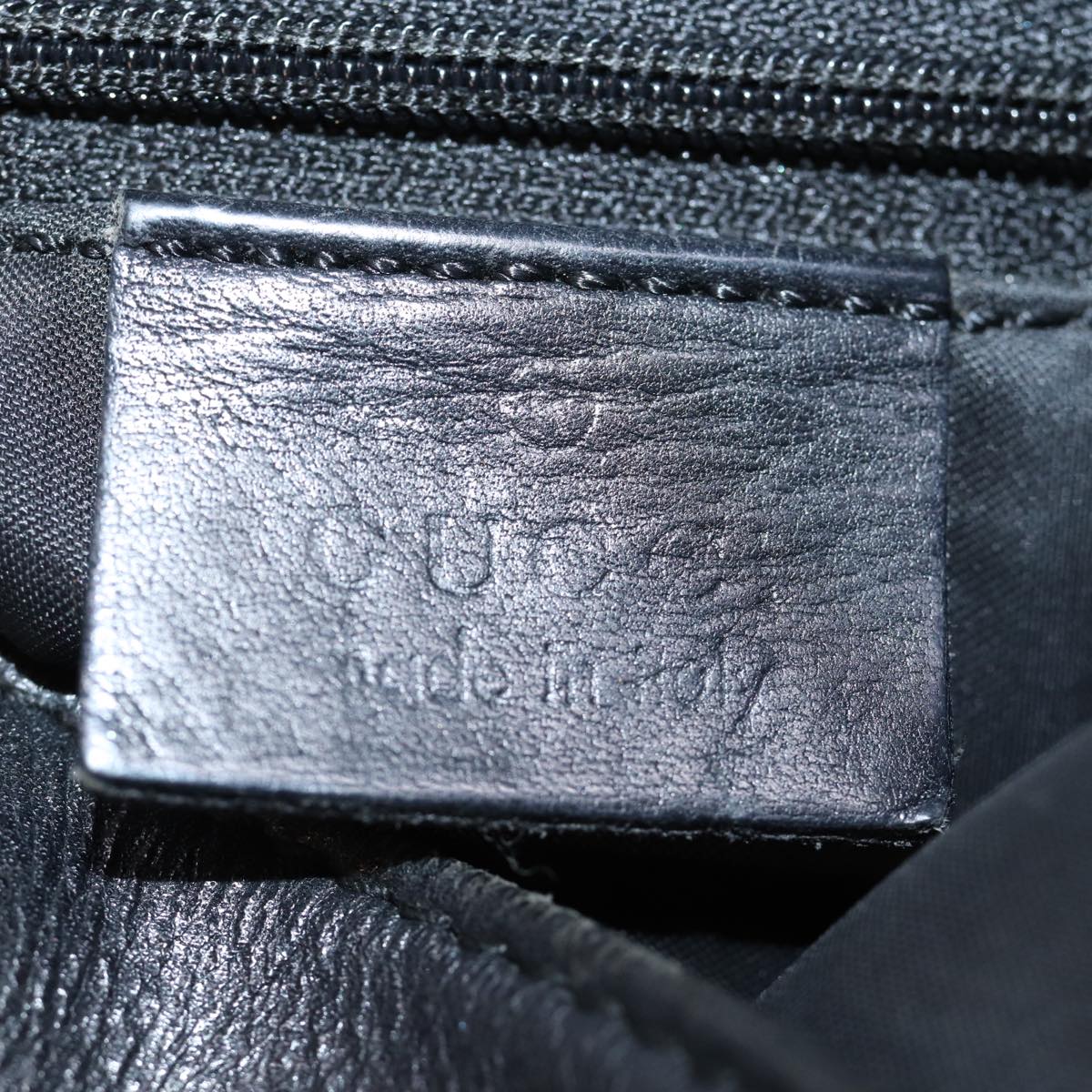 GUCCI Bamboo Hand Bag Leather Black 001 1638 200047 bs13847