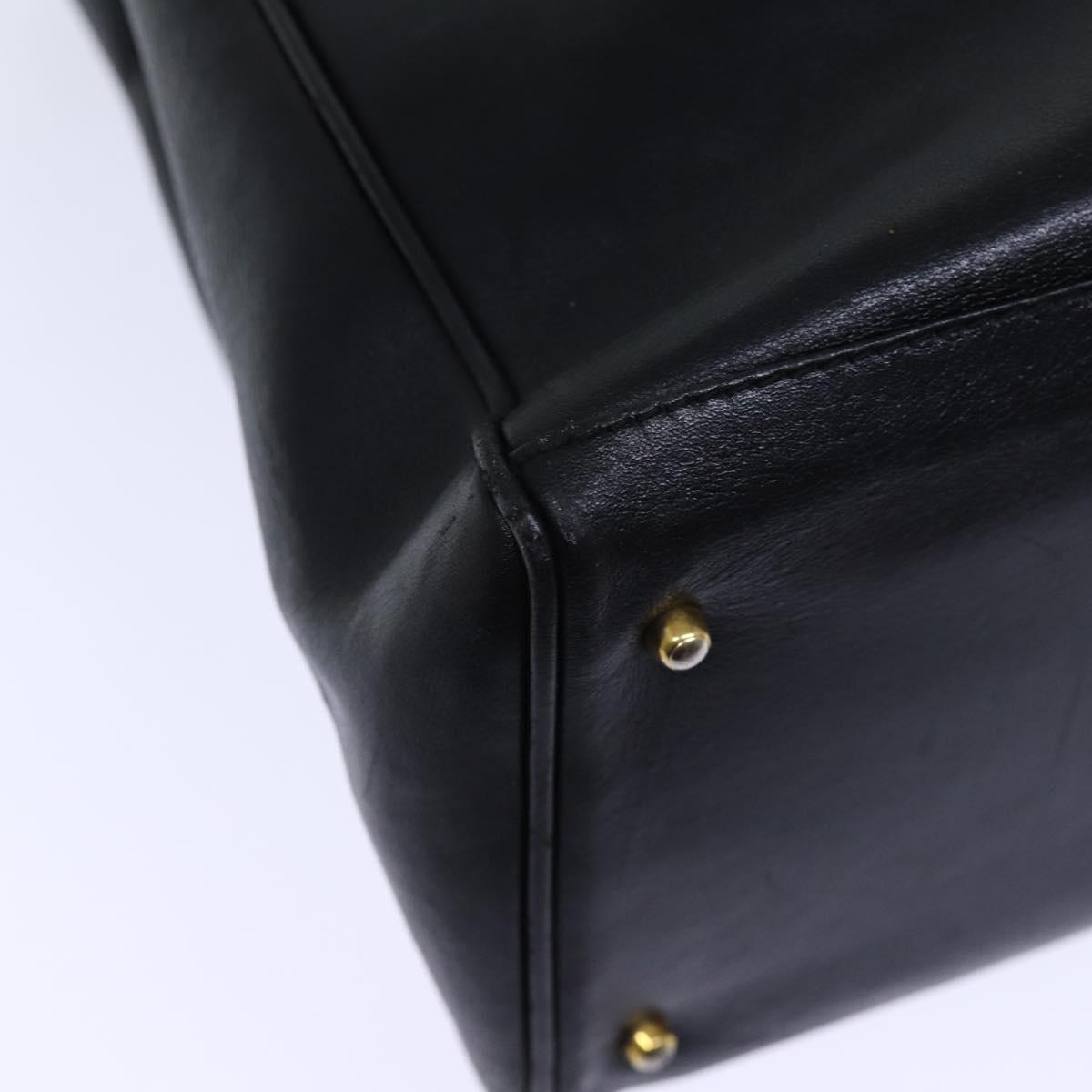 GUCCI Bamboo Hand Bag Leather Black 002 123 0322 bs13848