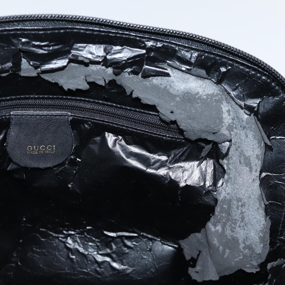 GUCCI Bamboo Hand Bag Leather Black 000 1186 0289 bs13925