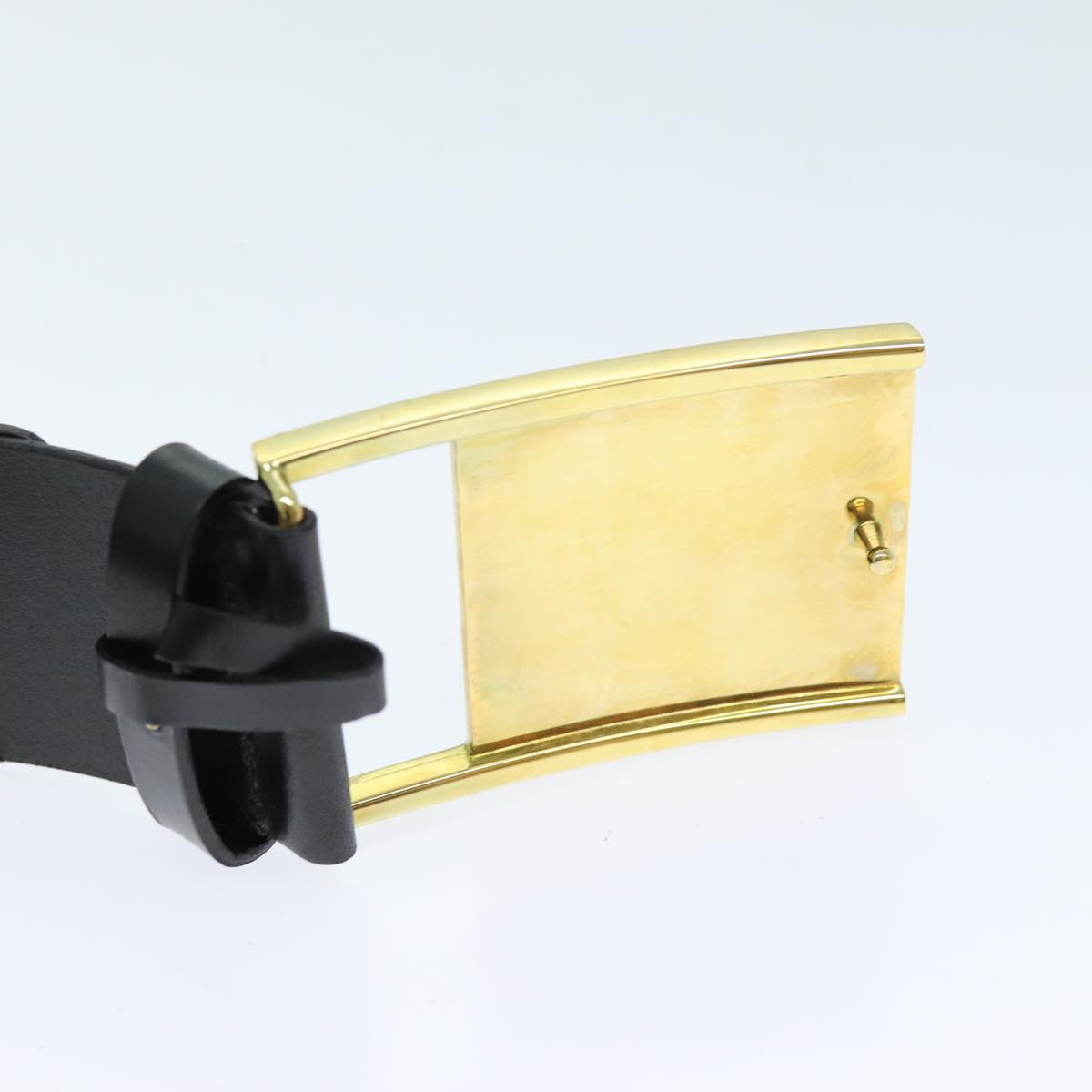 GUCCI Belt Leather 26.8""-28.7"" Black bs13972