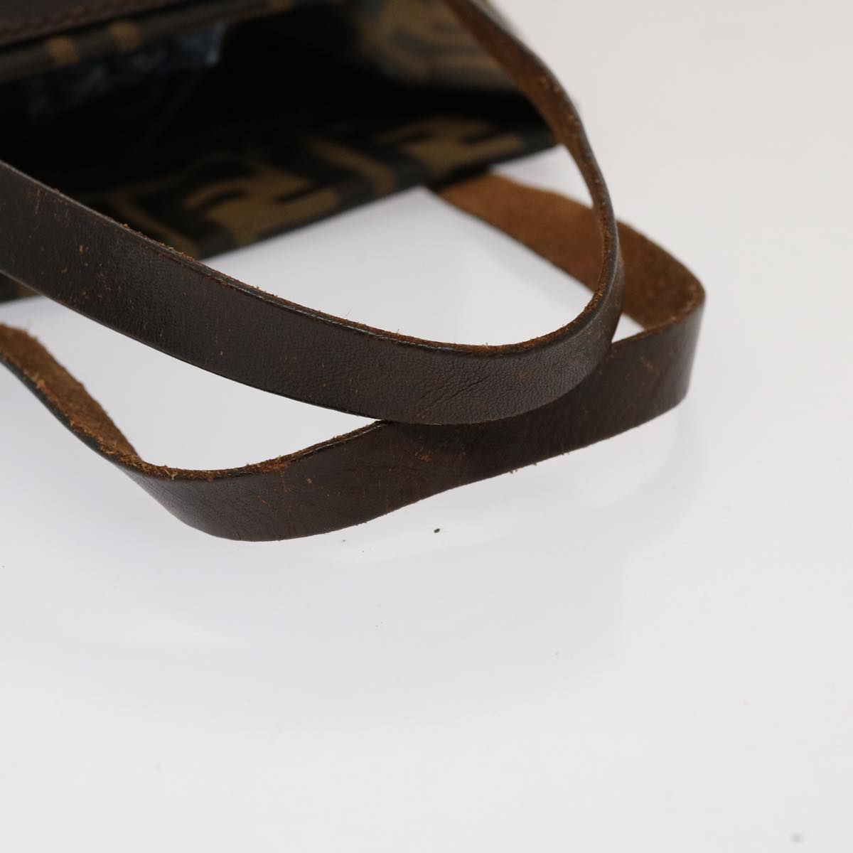 FENDI Zucca Canvas Hand Bag Brown bs13987