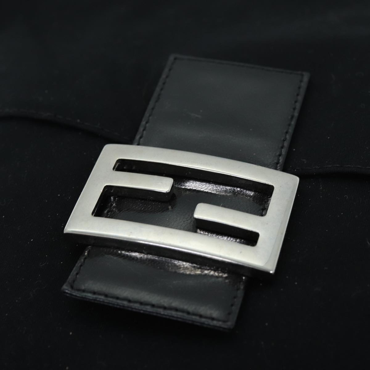FENDI Mamma Shoulder Bag Nylon Black bs14019