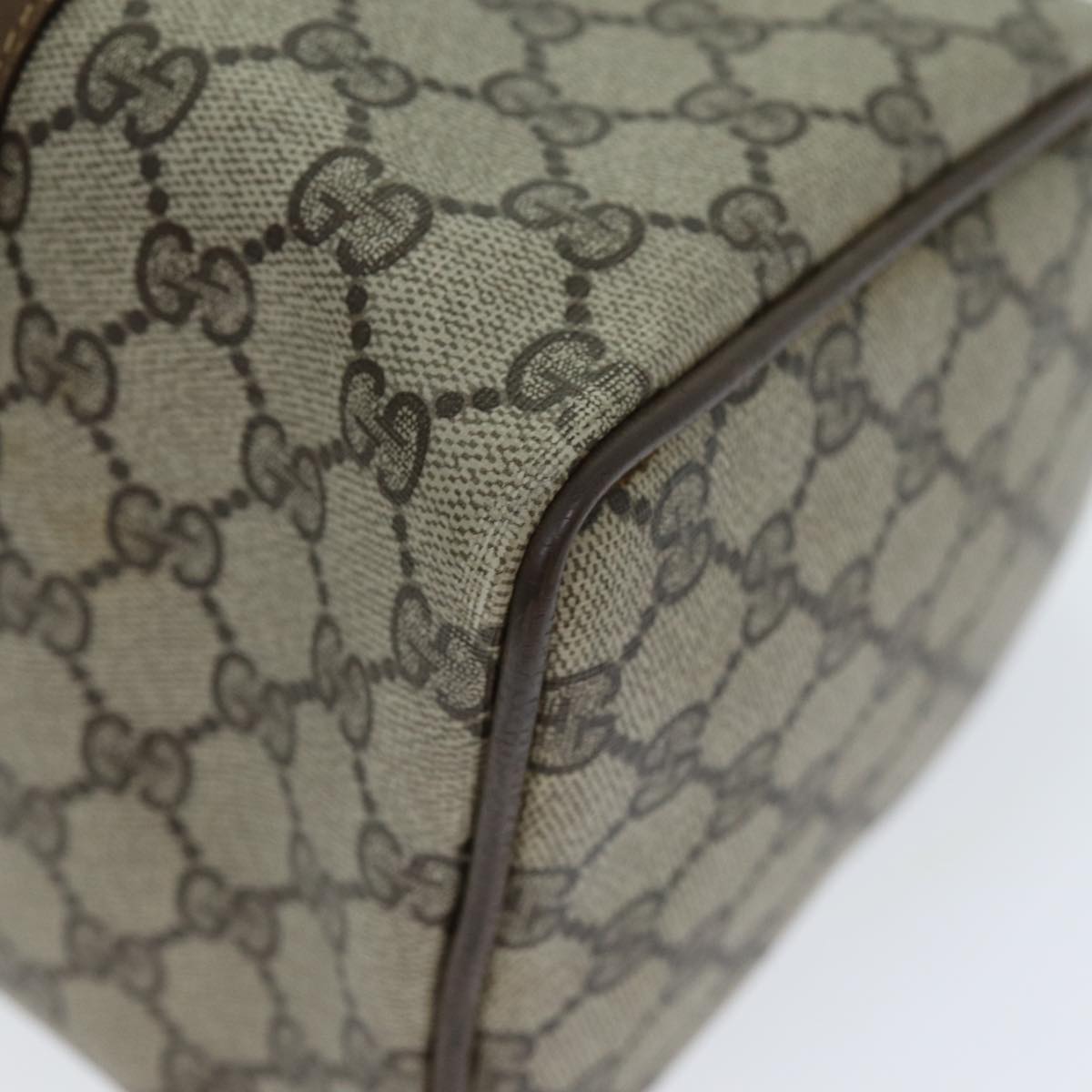 GUCCI GG Supreme Web Sherry Line Boston Bag Beige Red 111 02 007 bs14106