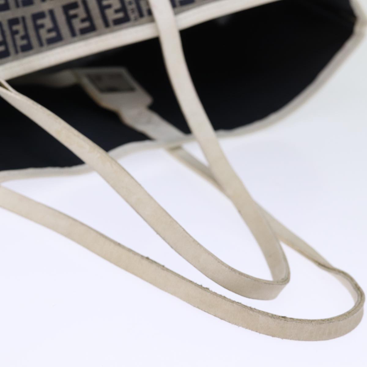 FENDI Zucchino Canvas Tote Bag Navy bs14129