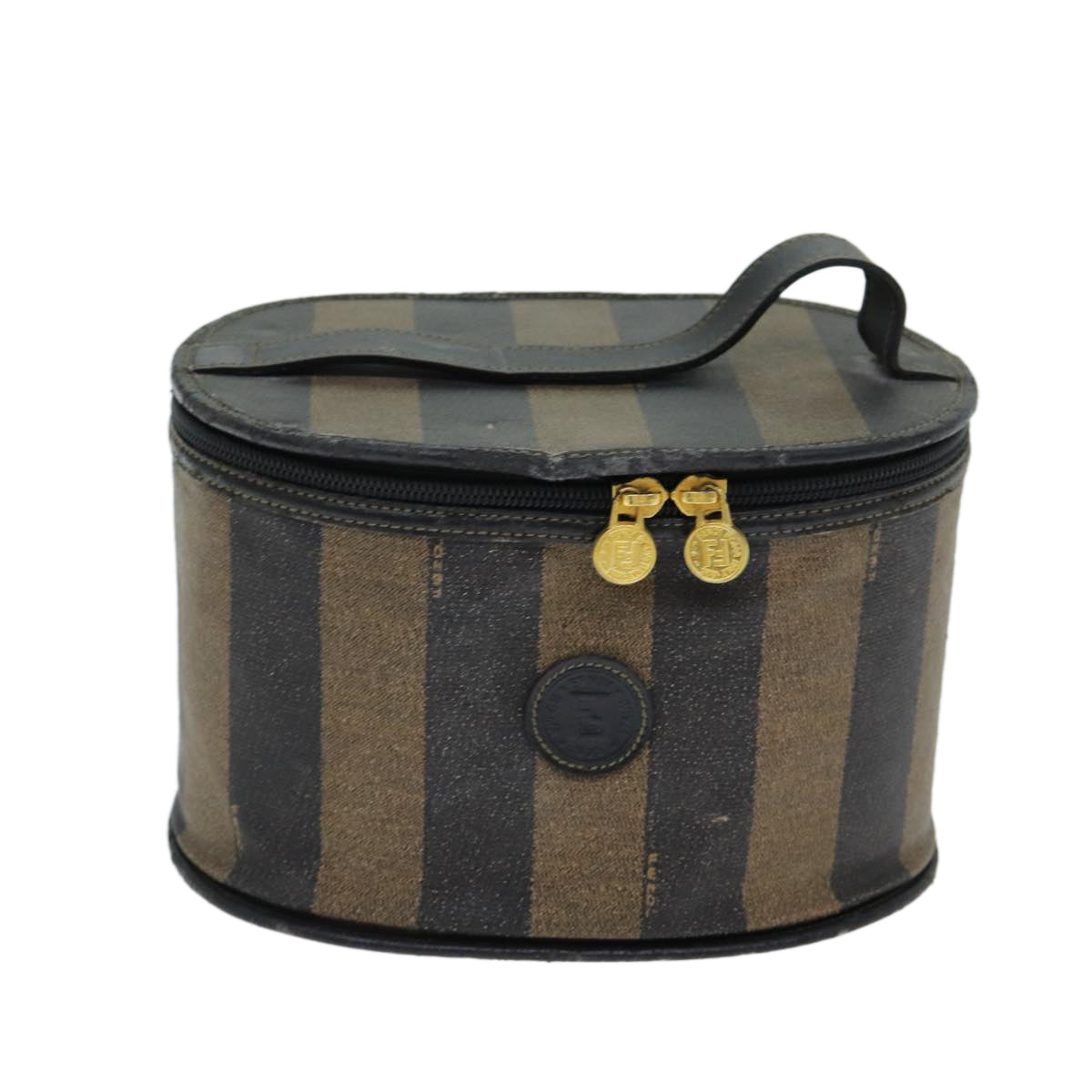FENDI Pecan Canvas Vanity Cosmetic Pouch Black Brown bs14130