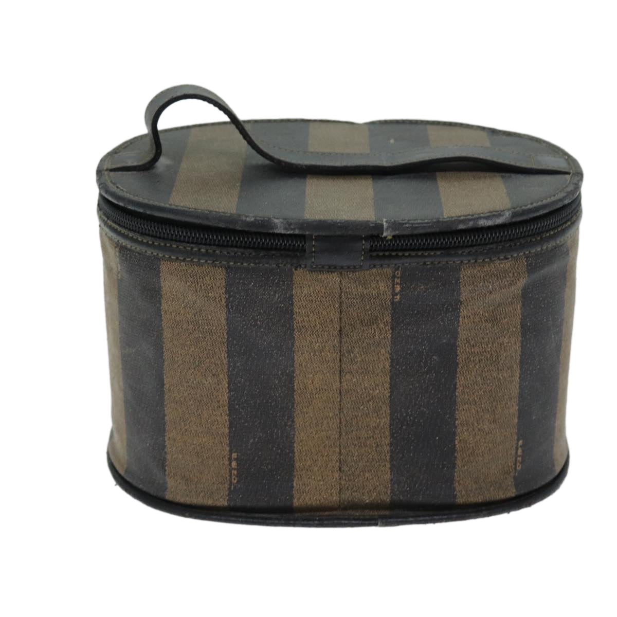 FENDI Pecan Canvas Vanity Cosmetic Pouch Black Brown bs14130