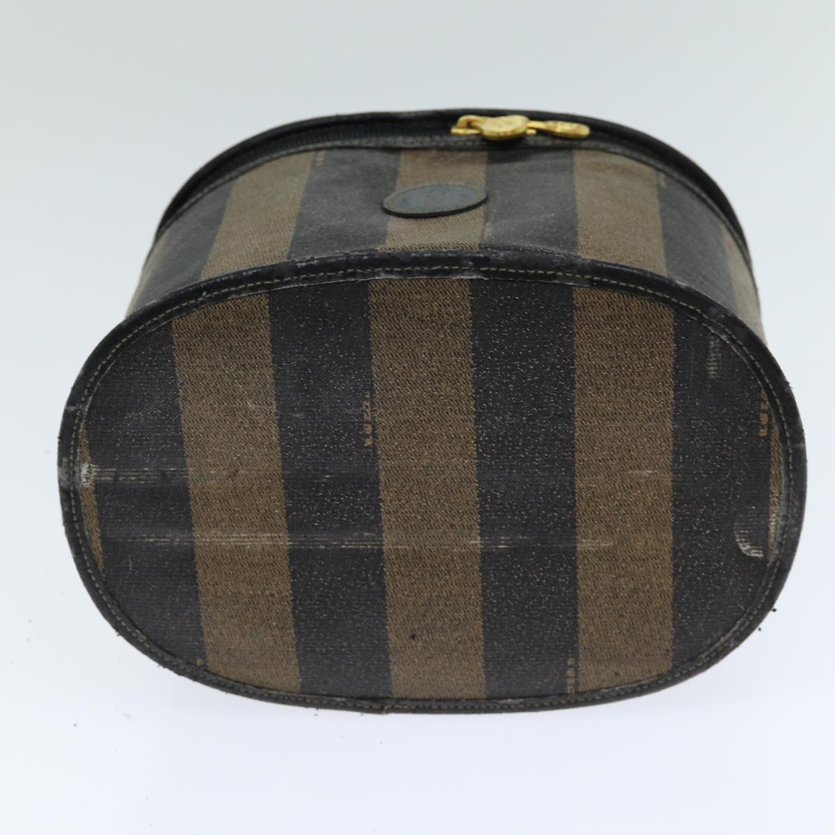 FENDI Pecan Canvas Vanity Cosmetic Pouch Black Brown bs14130