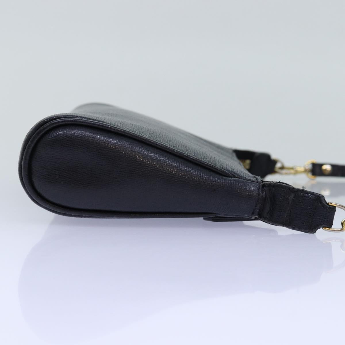 FENDI Shoulder Bag Leather Black bs14132