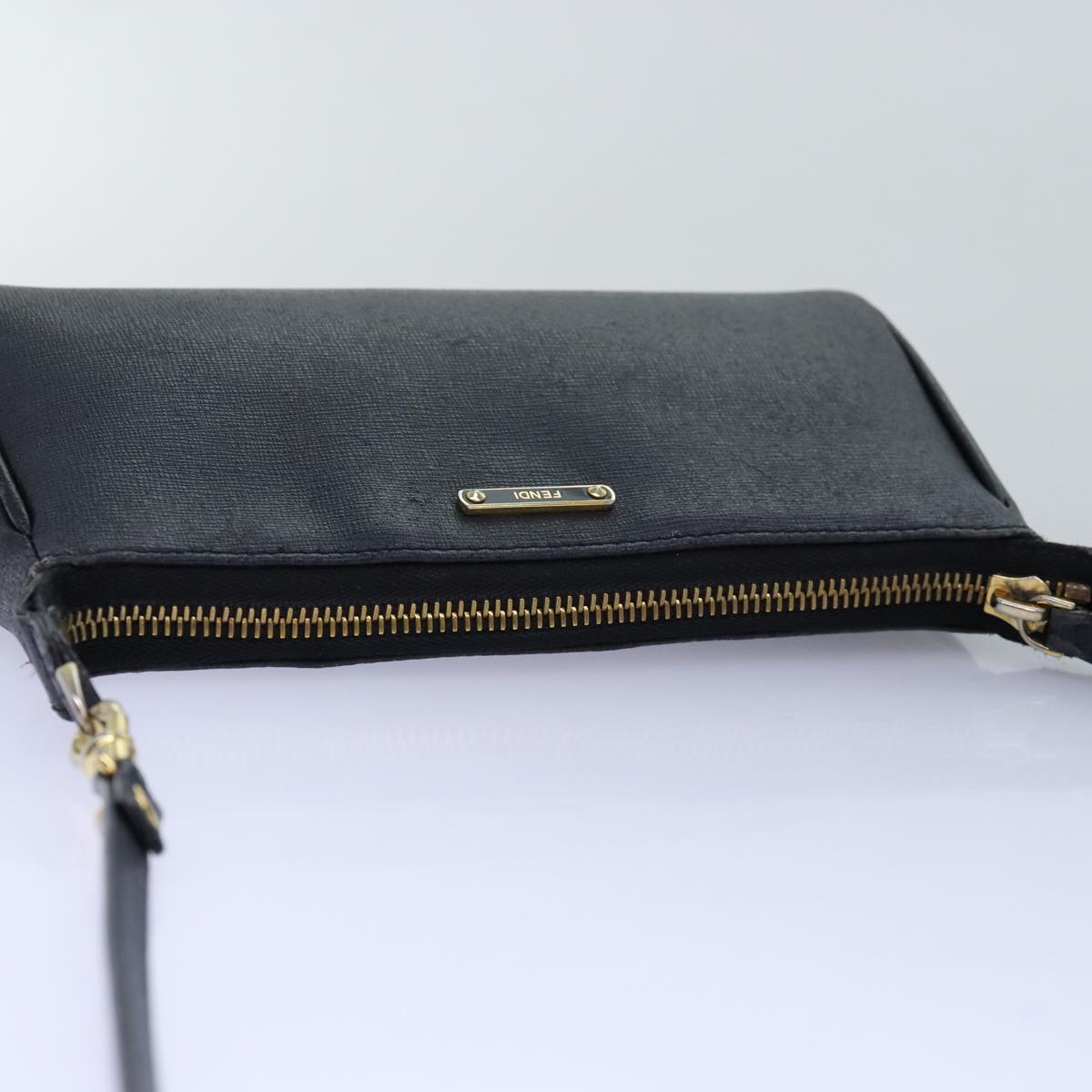 FENDI Shoulder Bag Leather Black bs14132