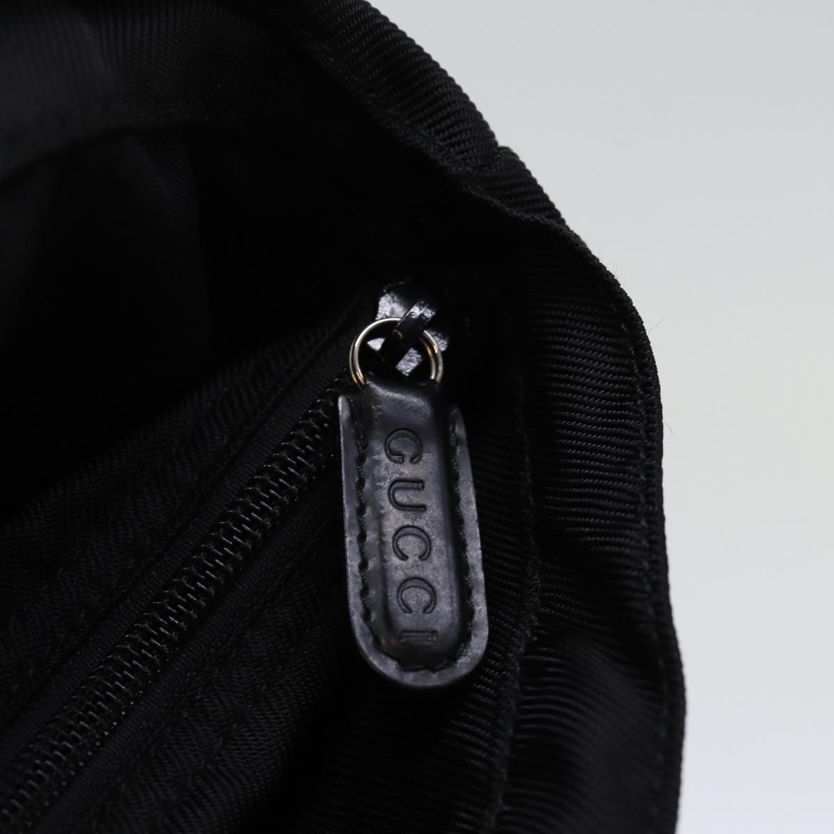 GUCCI Bamboo Hand Bag Nylon Black 000 3754 0508 bs14134