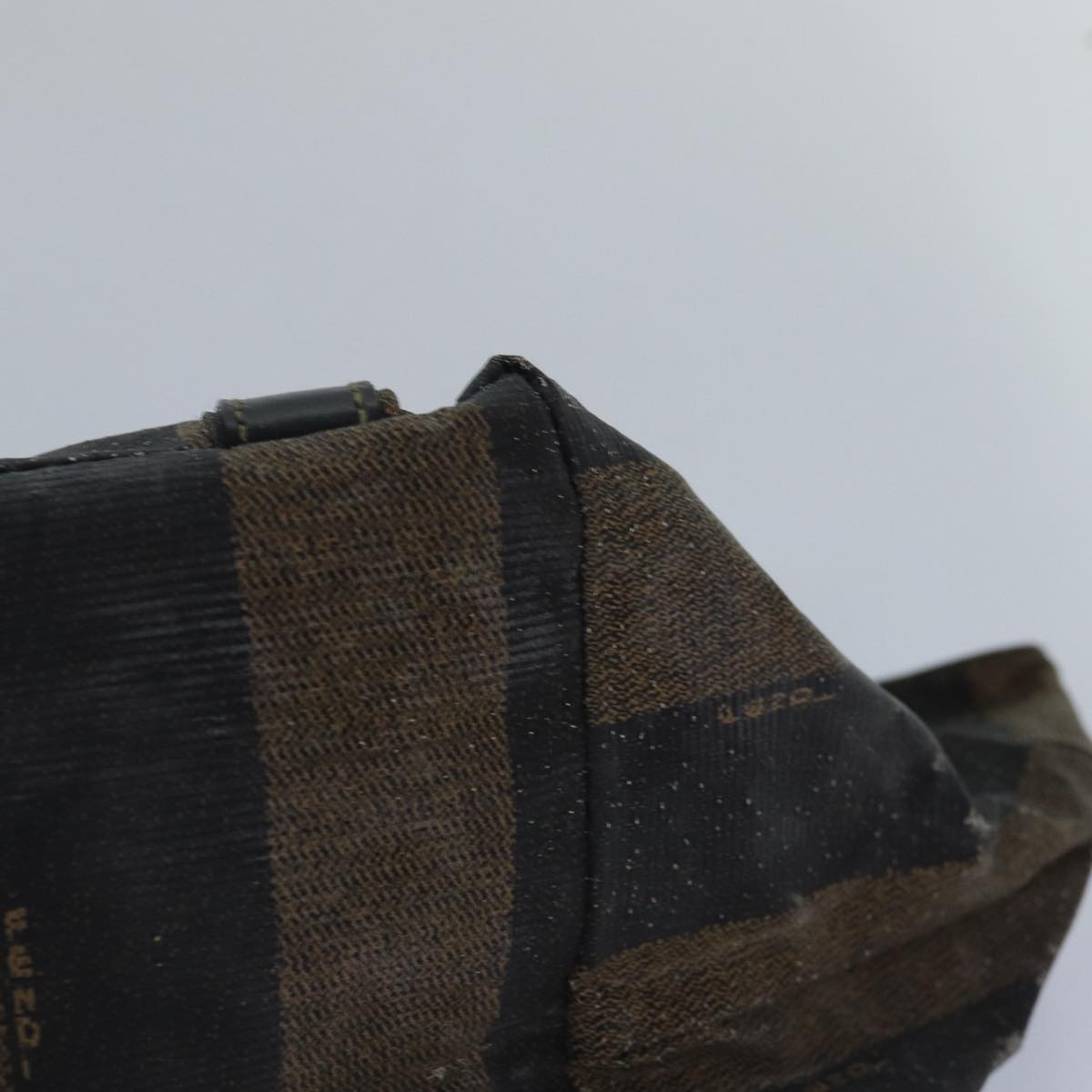 FENDI Pecan Canvas Pouch Hand Bag 2Set Black Brown bs14158