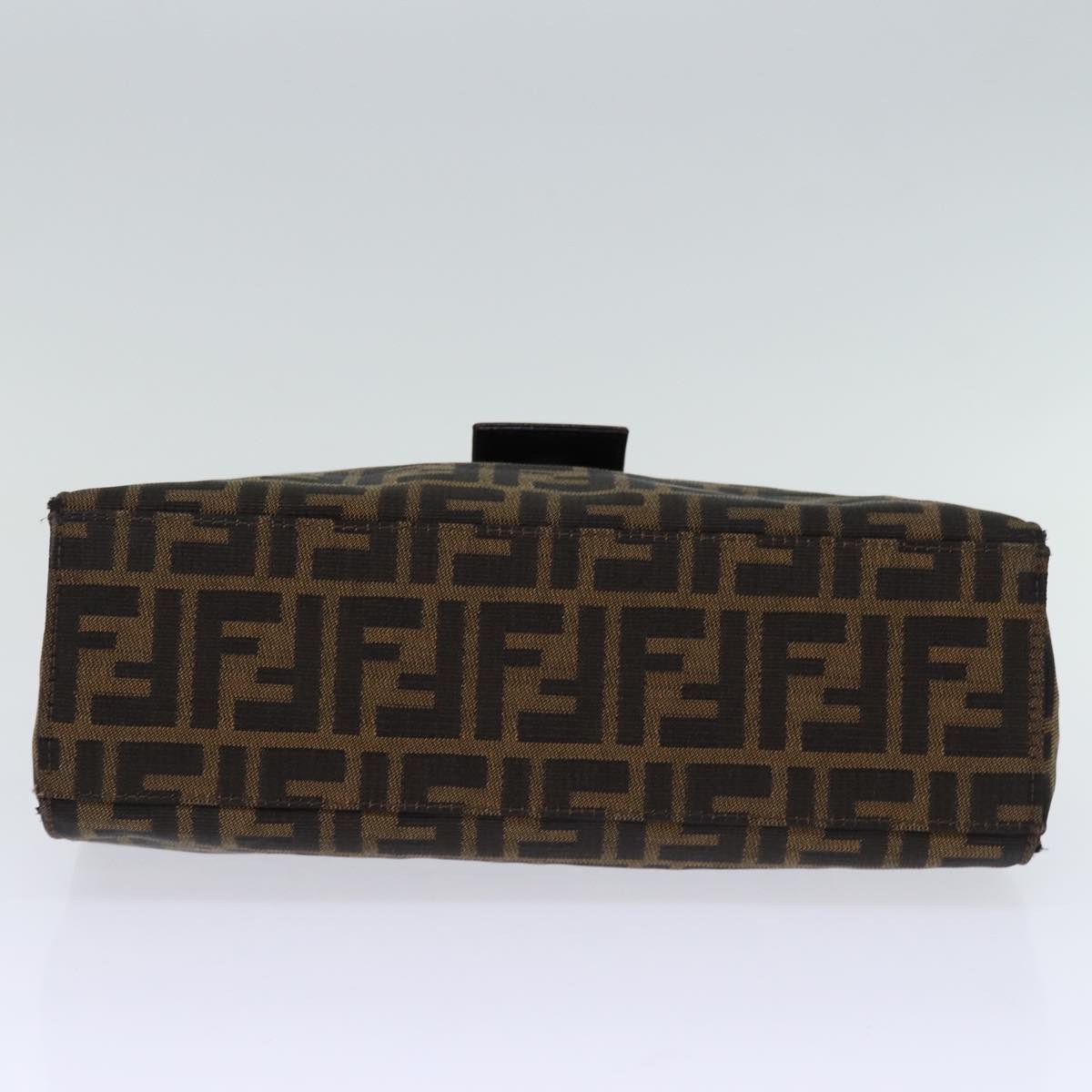 FENDI Zucca Canvas Hand Bag Brown Black bs14225