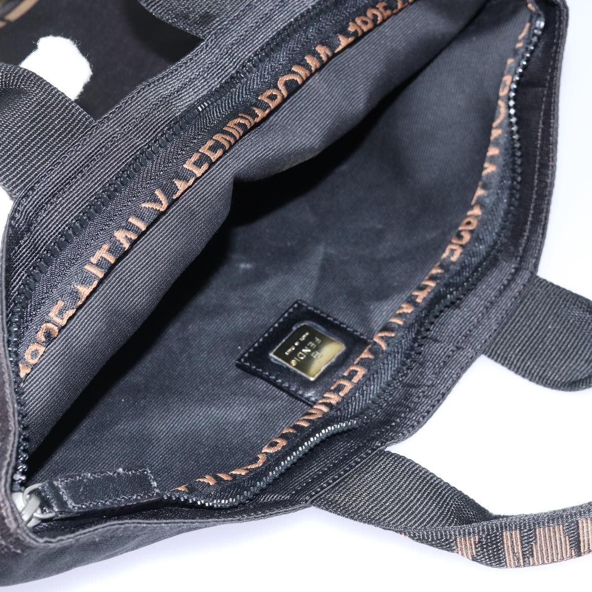 FENDI Hand Bag Nylon Black bs14282
