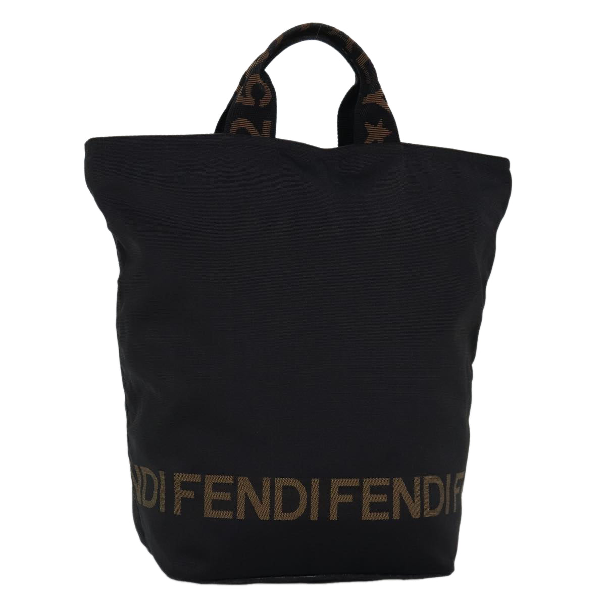 FENDI Hand Bag Nylon Black bs14282