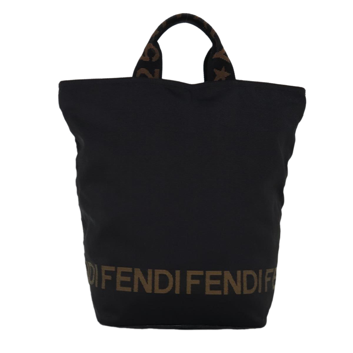 FENDI Hand Bag Nylon Black bs14282