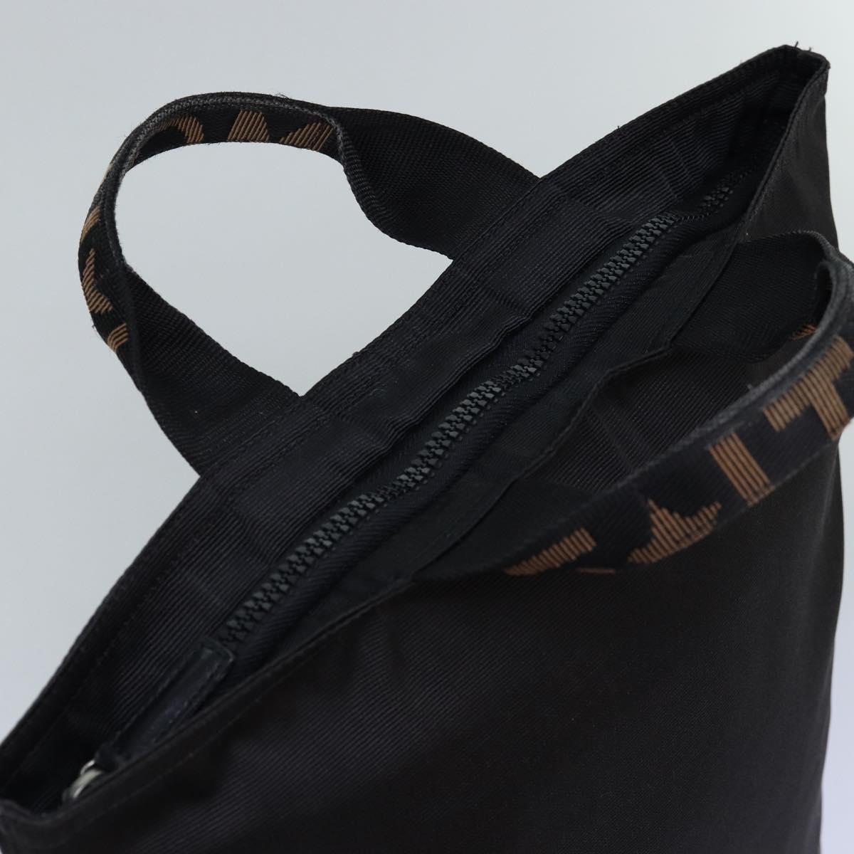 FENDI Hand Bag Nylon Black bs14282