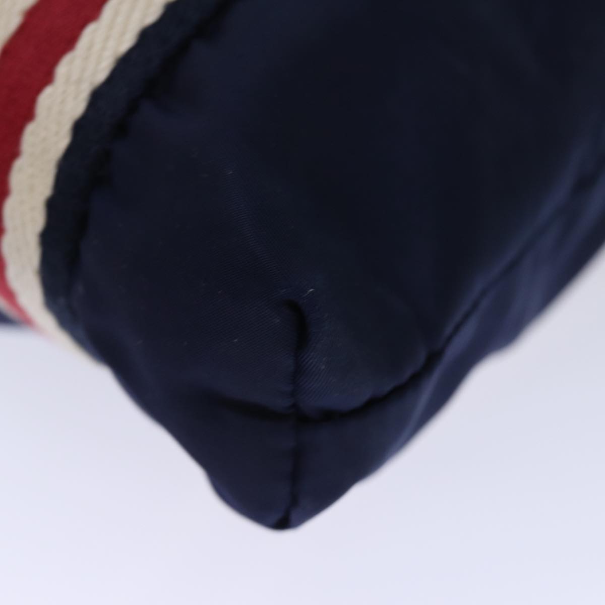 GUCCI Shoulder Bag Nylon Navy Red 189662 bs14293
