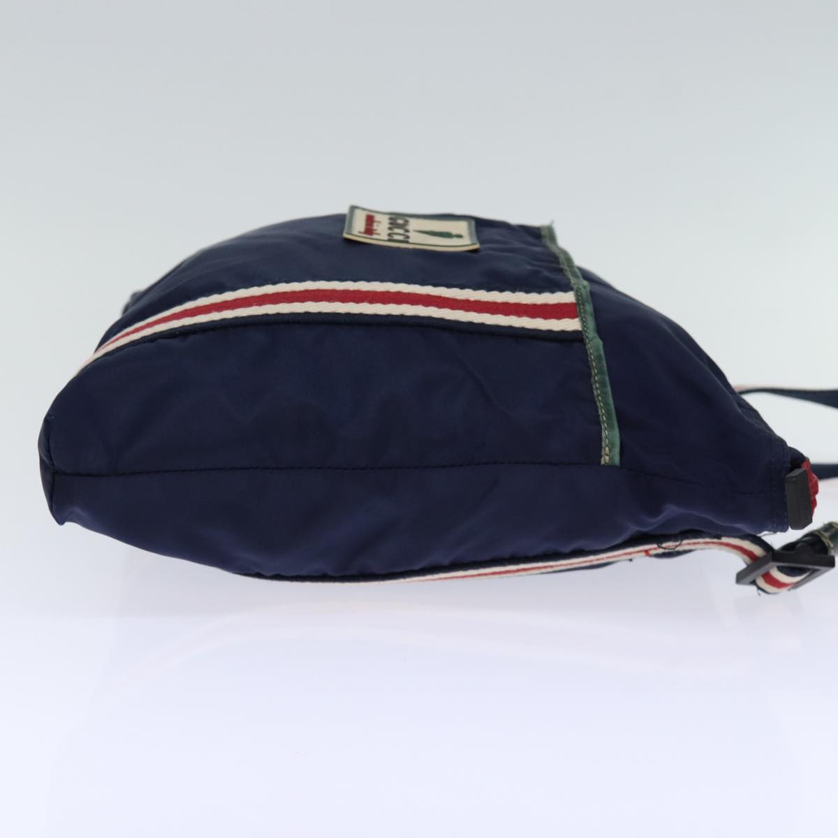 GUCCI Shoulder Bag Nylon Navy Red 189662 bs14293