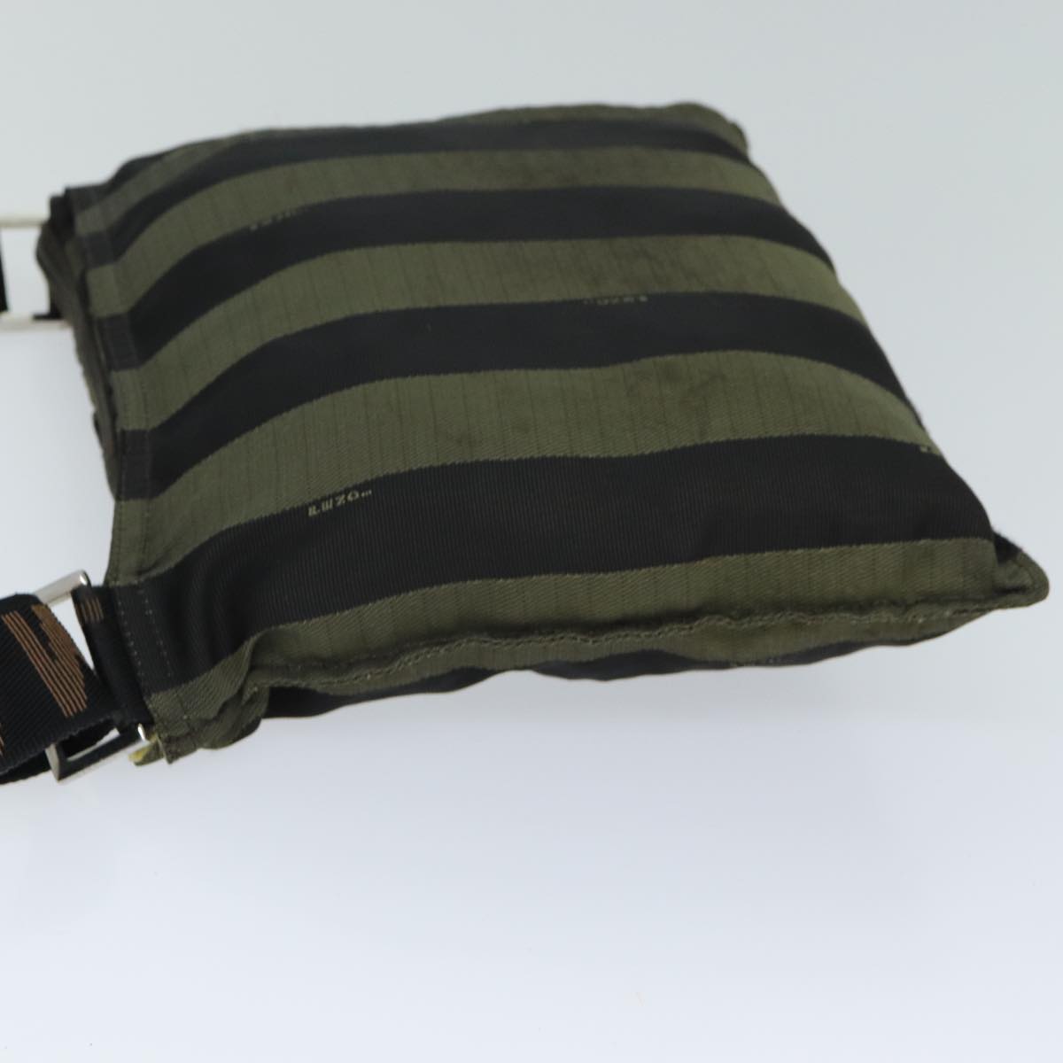 FENDI Pecan Canvas Shoulder Bag Black Brown bs14391