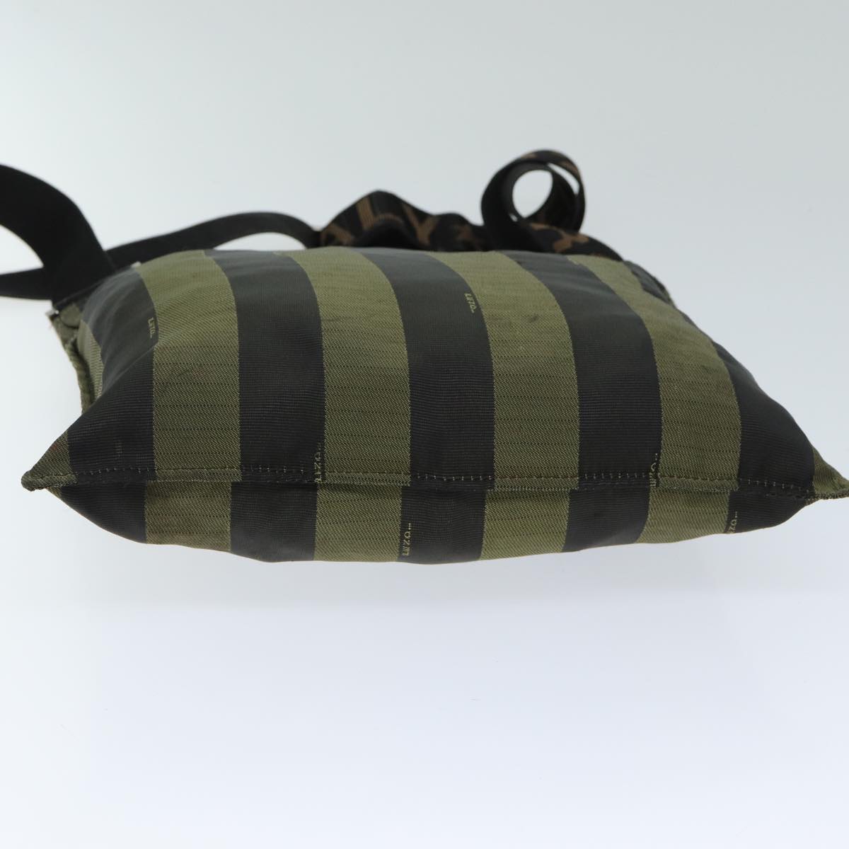 FENDI Pecan Canvas Shoulder Bag Black Brown bs14391