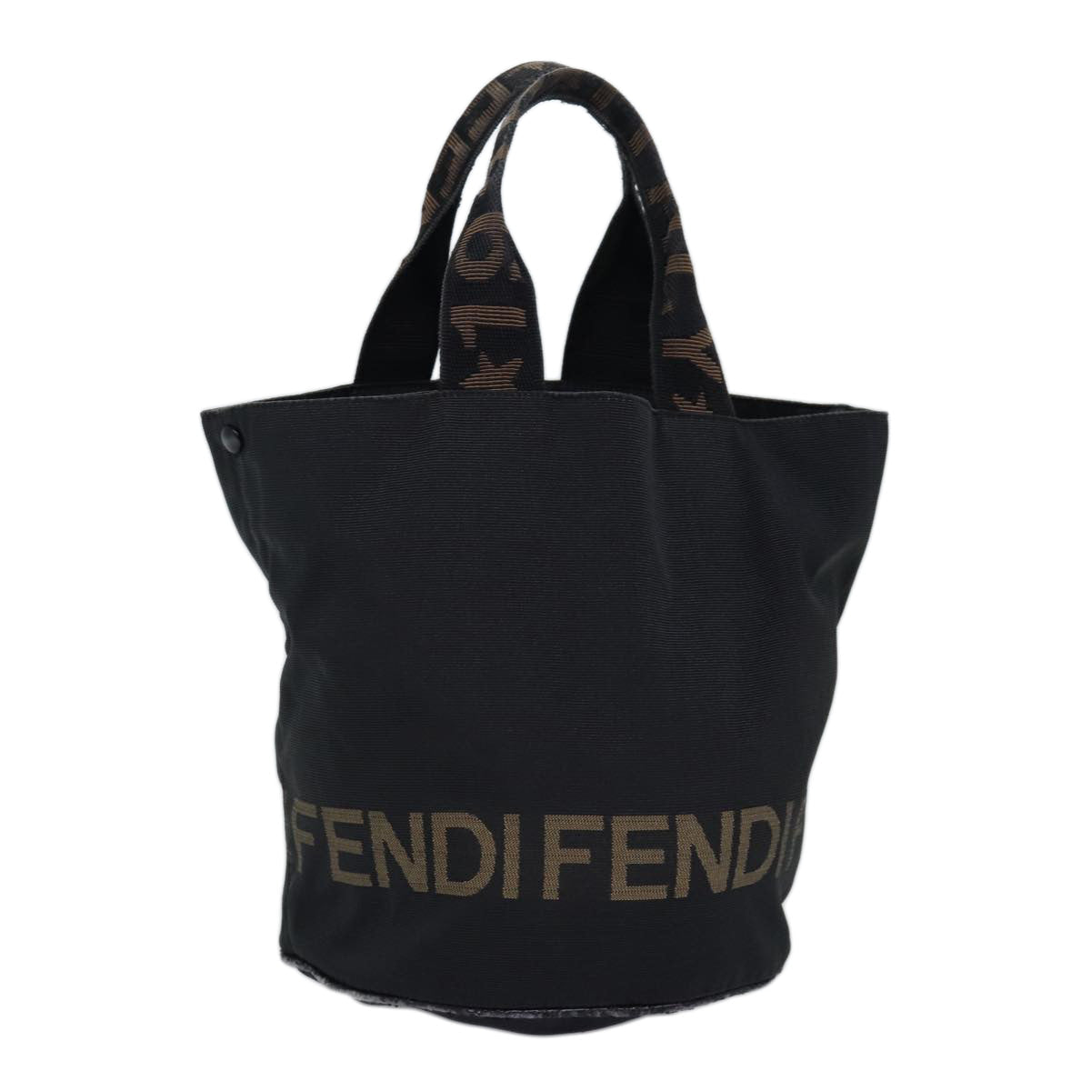 FENDI Hand Bag Nylon Black bs14392