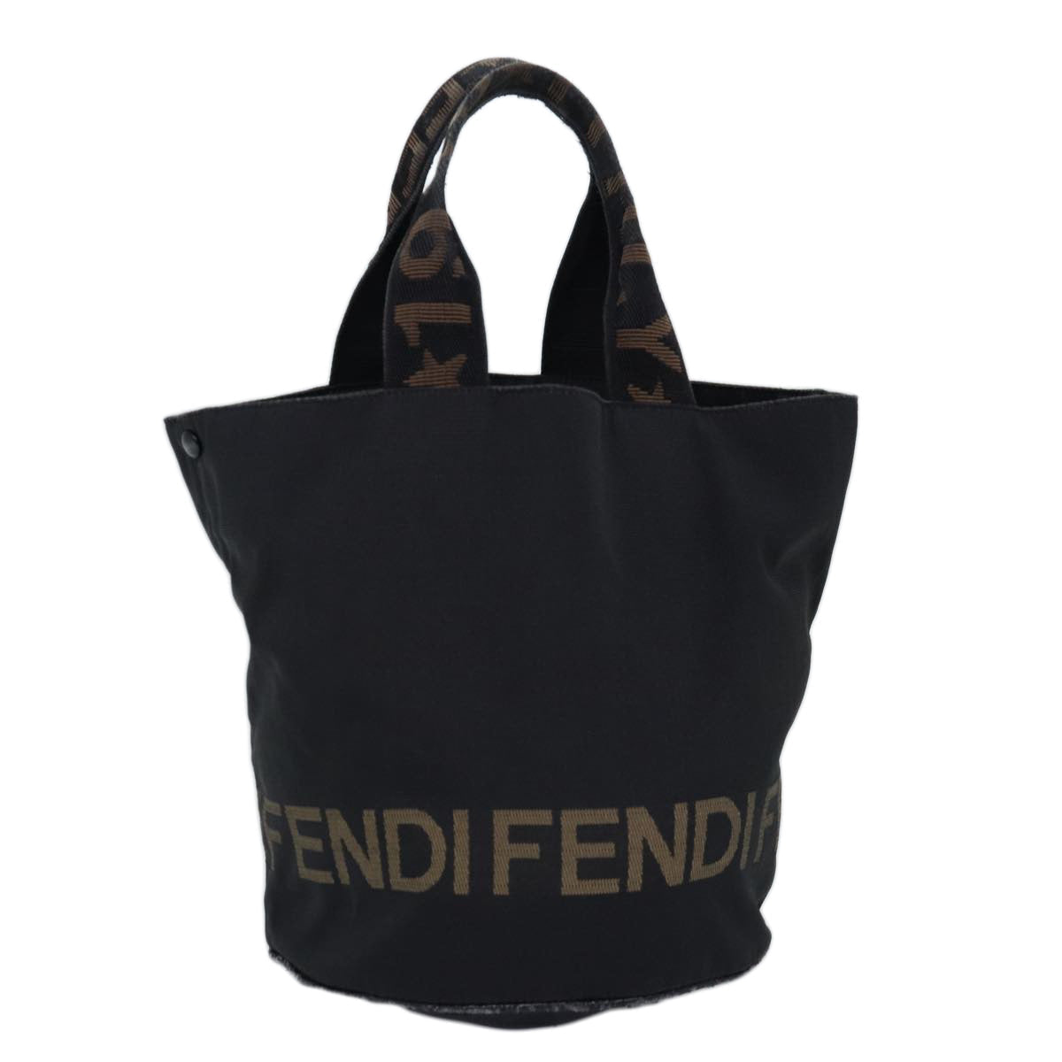 FENDI Hand Bag Nylon Black bs14392