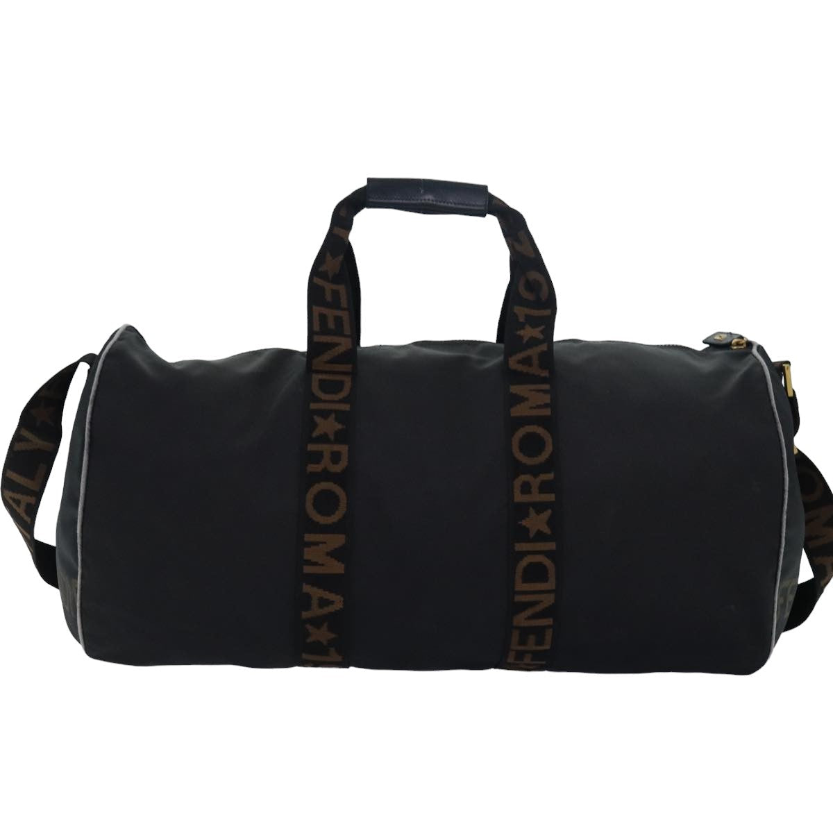 FENDI Boston Bag Nylon 2way Black bs14394