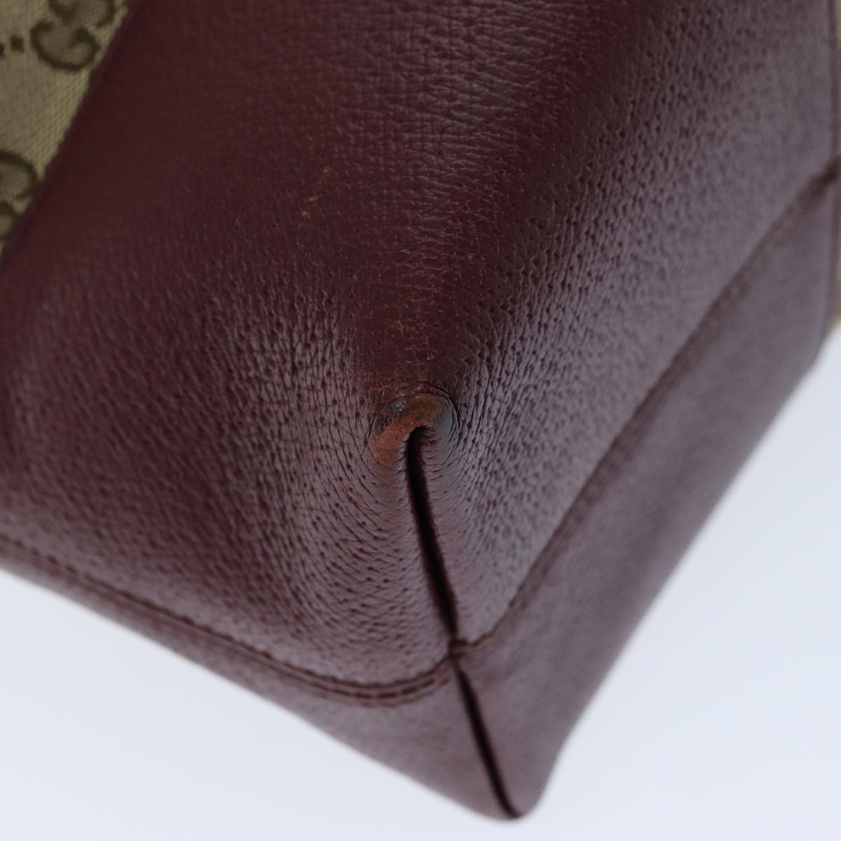 GUCCI GG Canvas Shoulder Bag Bordeaux Beige 323673 bs14437