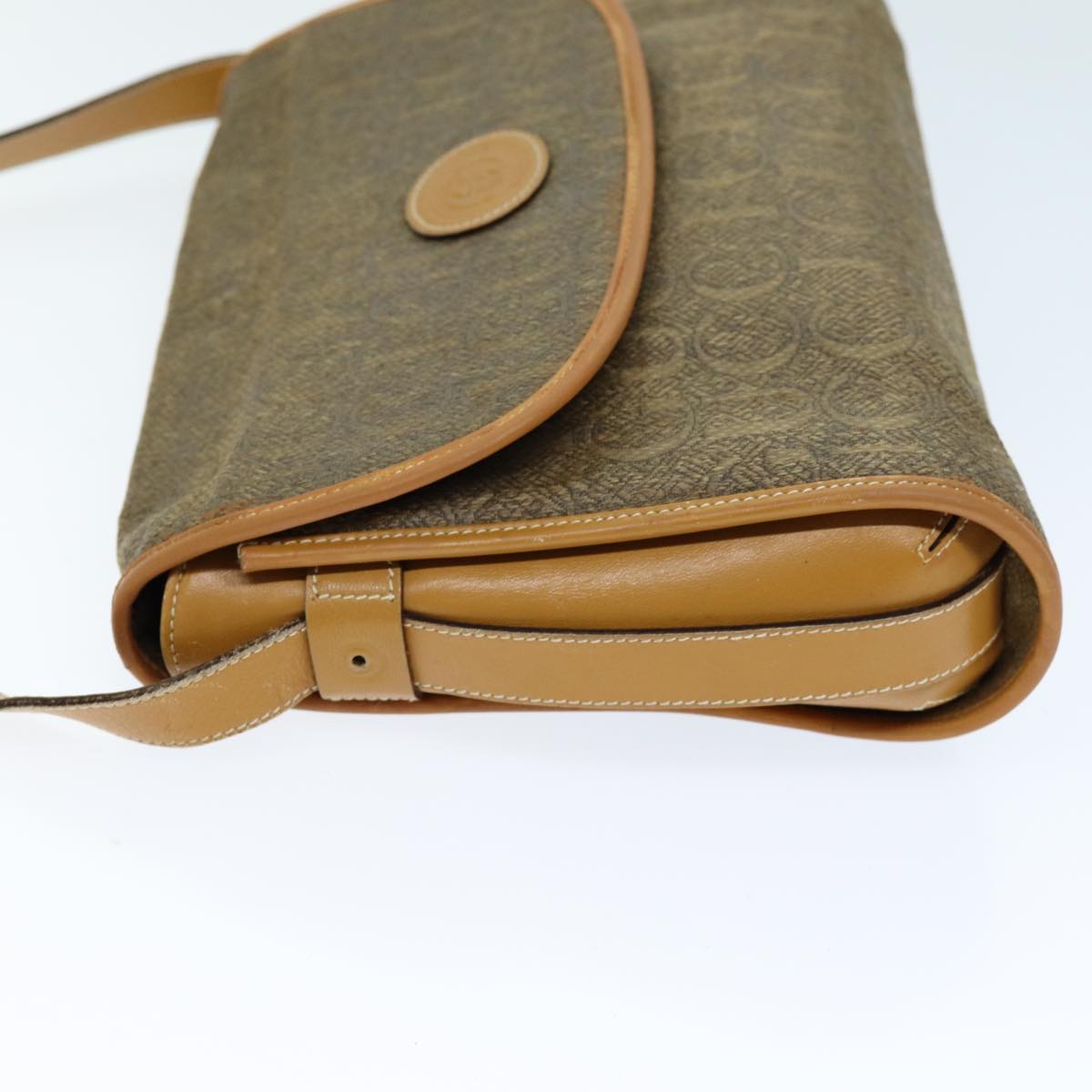 GUCCI Shoulder Bag Coated Canvas Beige bs14444