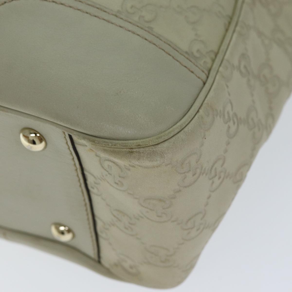 GUCCI GG Canvas Guccissima Tote Bag White 163805 bs14471