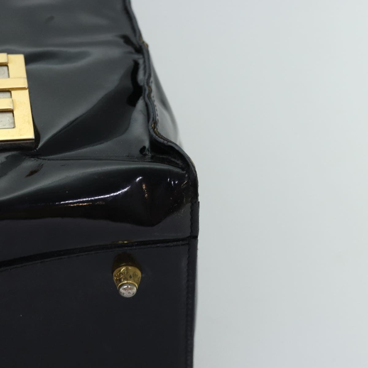 FENDI Tote Bag Enamel Black bs14475