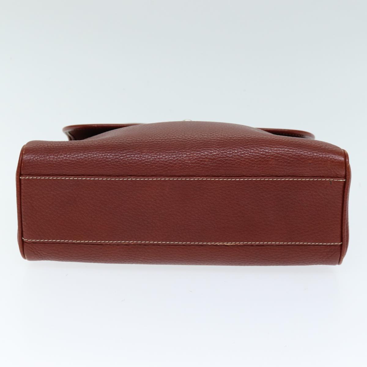 FENDI Hand Bag Leather Brown bs14477