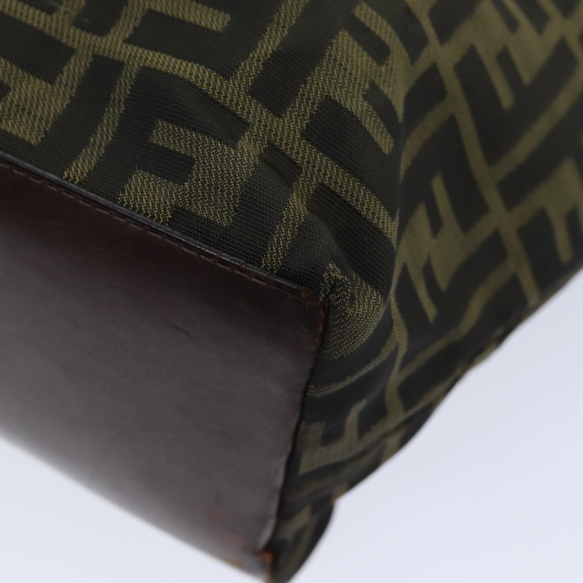 FENDI Zucca Canvas Tote Bag Black Brown bs14491
