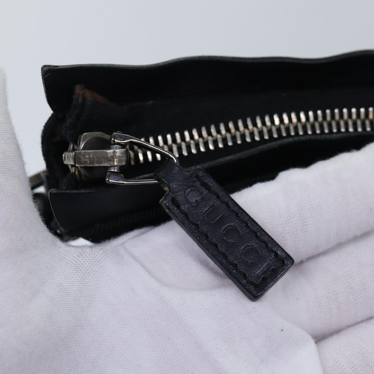 GUCCI Shoulder Bag Canvas Black 001 3766 bs14537