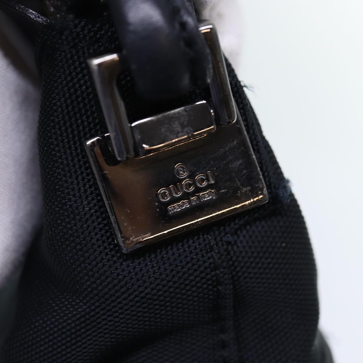 GUCCI Shoulder Bag Canvas Black 001 3766 bs14537