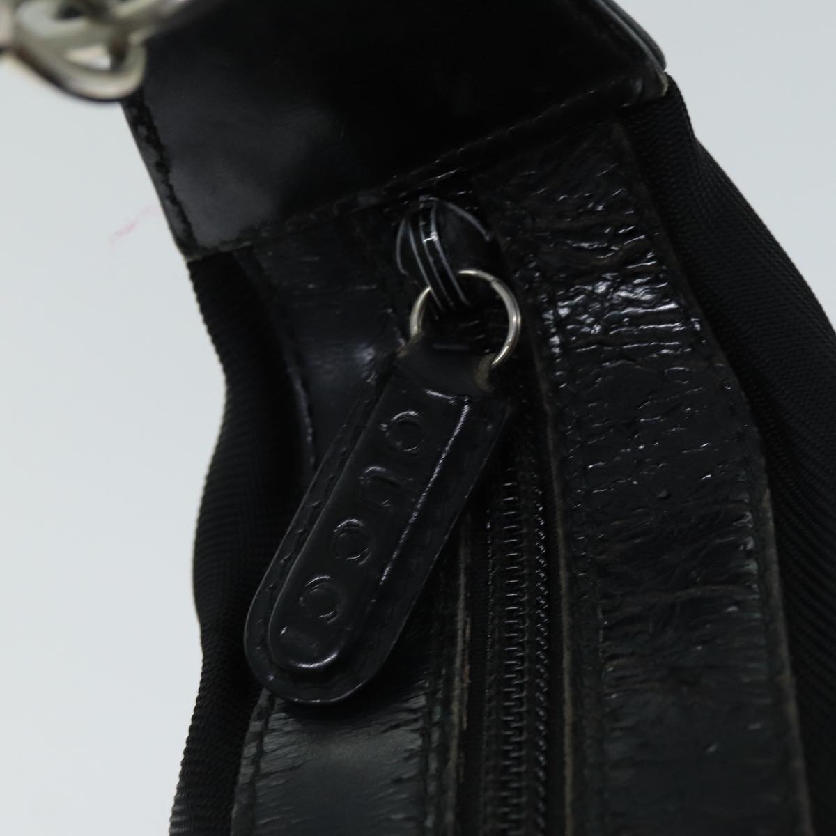 GUCCI Bamboo Shoulder Bag Canvas Black 000 1998 0531 bs14538