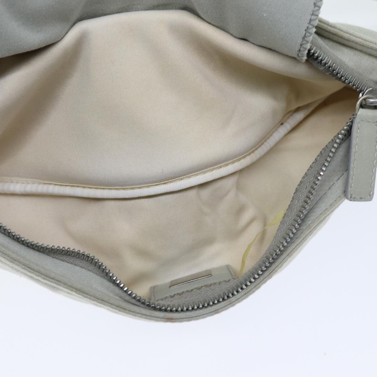 FENDI Mamma Baguette Shoulder Bag Cotton Gray bs14545