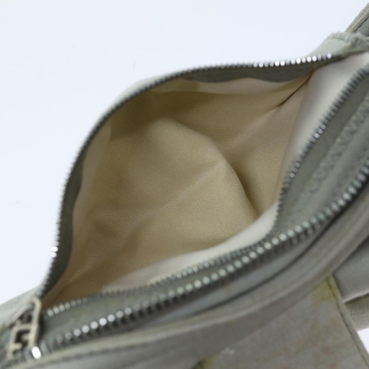 FENDI Mamma Baguette Shoulder Bag Cotton Gray bs14545