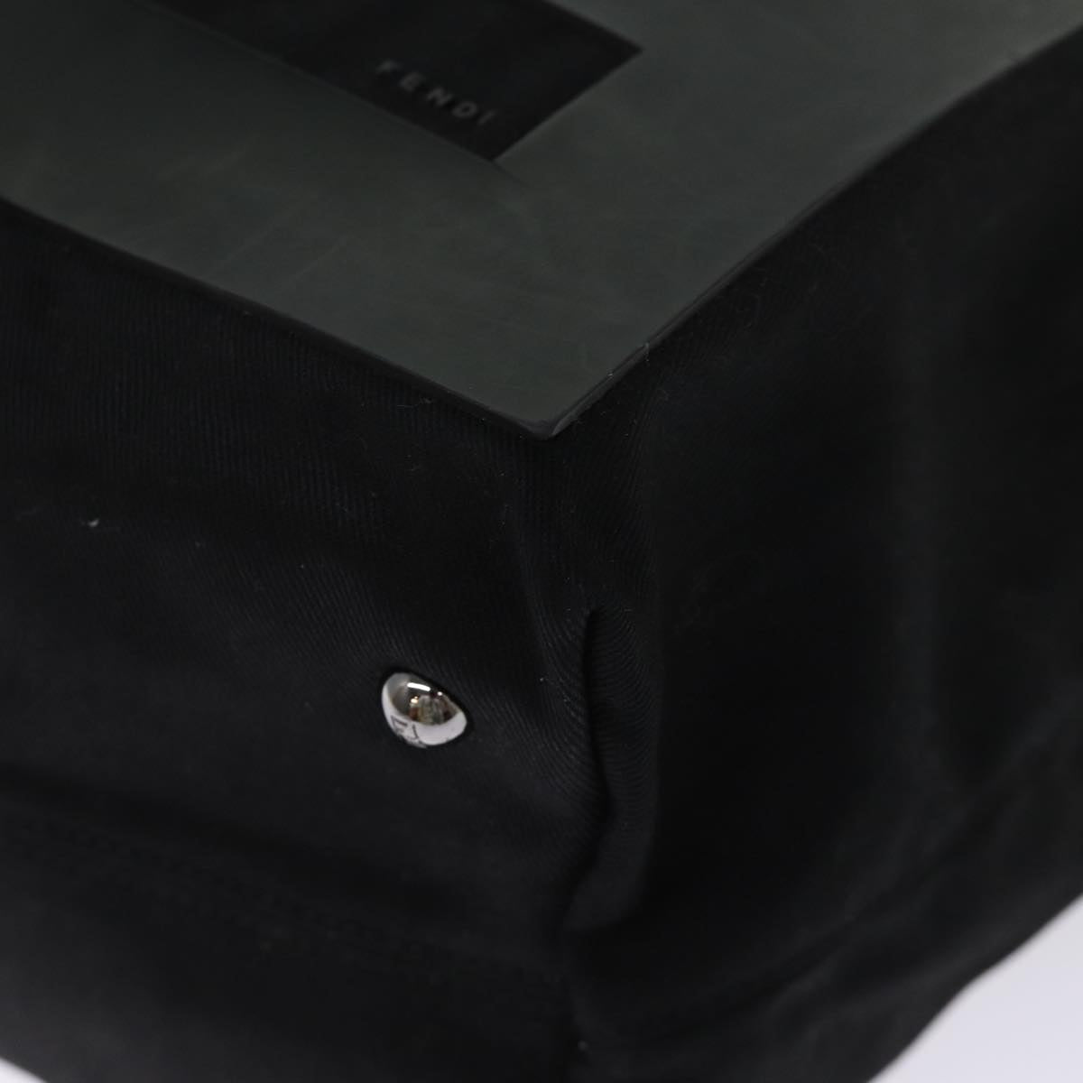 FENDI Tote Bag Canvas Black bs14546
