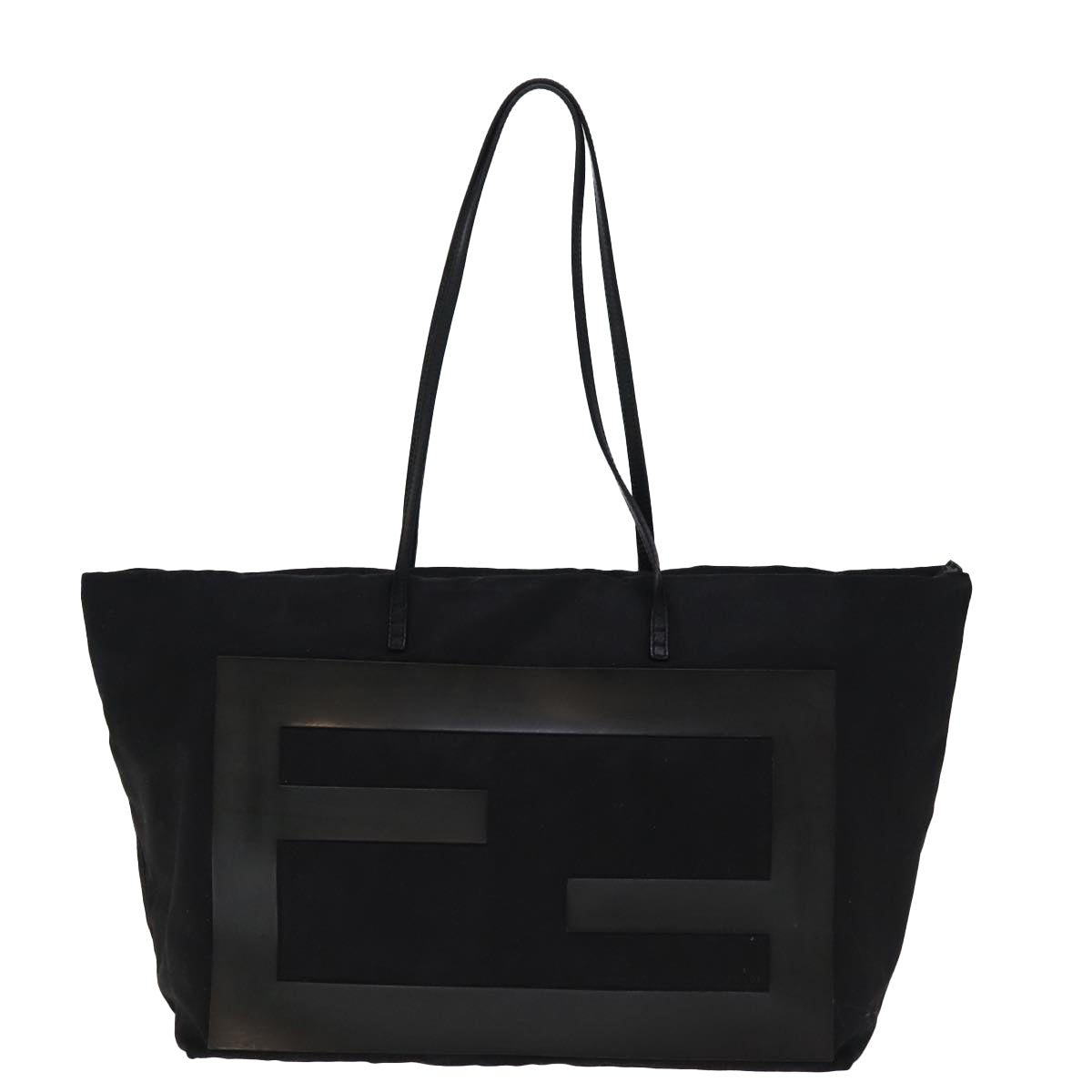 FENDI Tote Bag Canvas Black bs14546