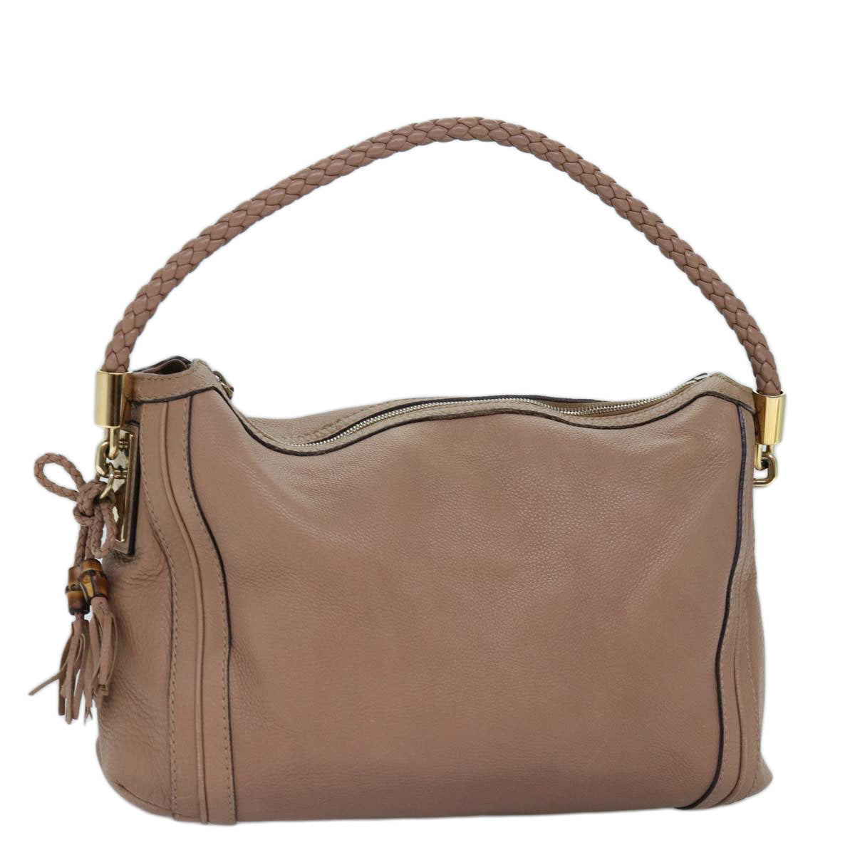 GUCCI Bamboo Shoulder Bag Leather Pink 269949 bs14562