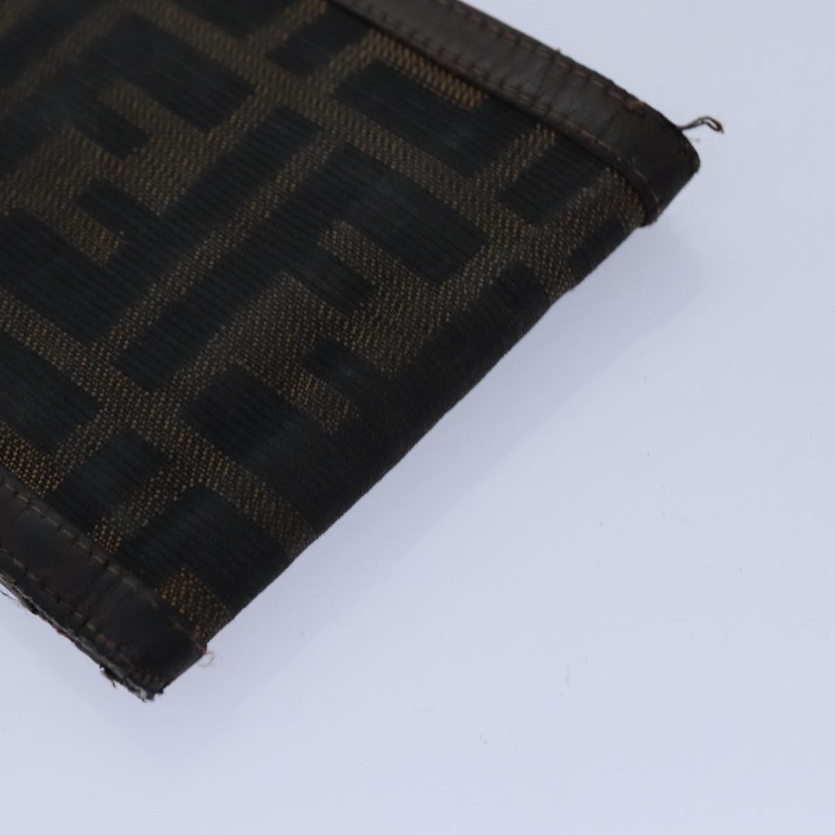 FENDI Zucca Canvas Pecan Canvas Key Case Wallet 4Set Black Brown bs14585