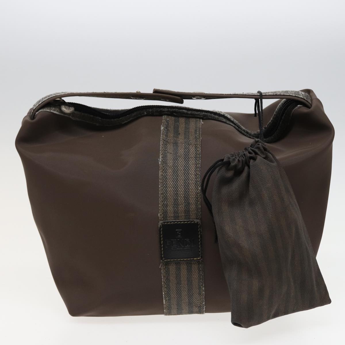 FENDI Shoulder Bag Coated Canvas 3Set Black Brown bs14598
