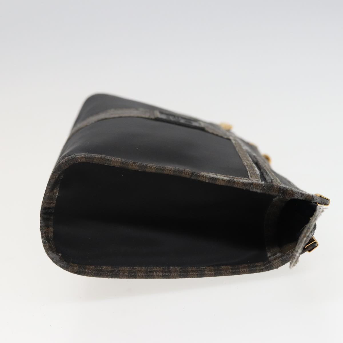 FENDI Shoulder Bag Coated Canvas 3Set Black Brown bs14598